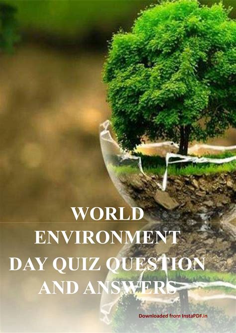 SOLUTION: Instapdf in environment day quiz questions with answers 257 1 ...