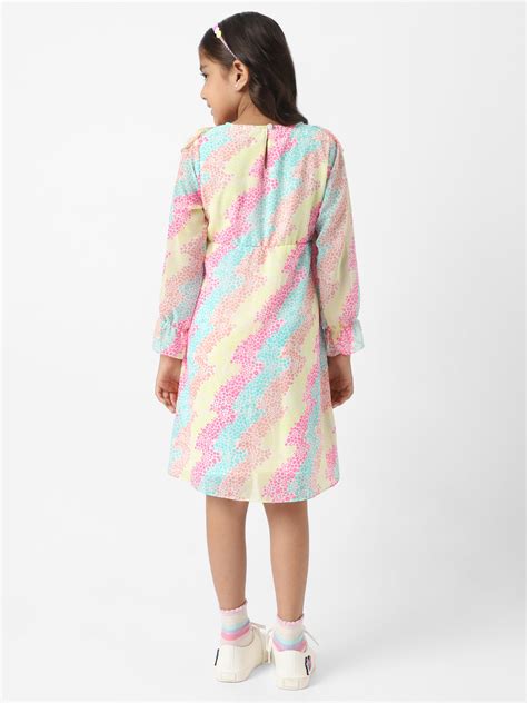 Nautinati Girls Abstract Print Frock
