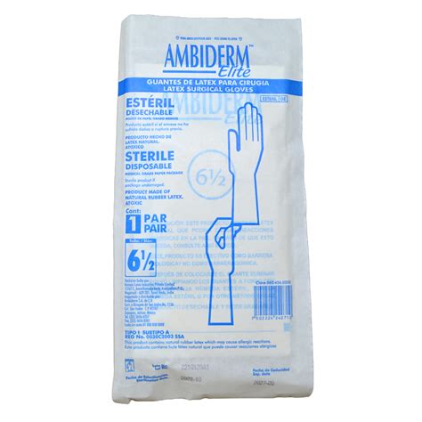GUANTE PARA CIRUJANO ESTERIL TALLA 6 1/2 (AMBIDERM) PAR – Imecom