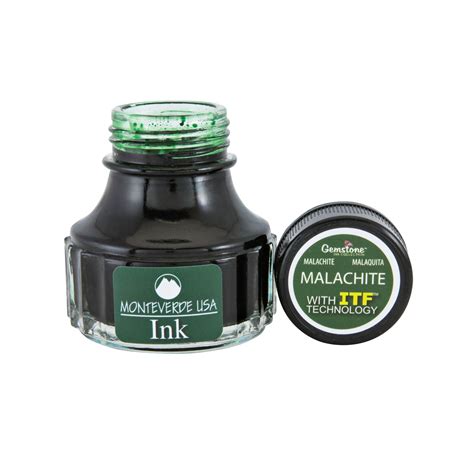 Monteverde Gemstone Malachite Ink Bottle, Green - 90ml – Makoba