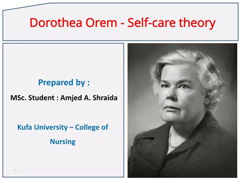 Dorothea Orem - Self-care theory | PDF