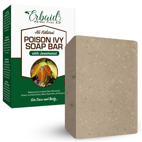 Erbaid Poison Ivy Soap Bar - Natural Anti-Itch Treatment for Poison Ivy ...