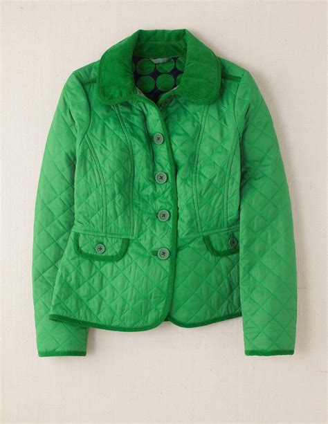 Green Quilted Jacket | Womens quilted jacket, Quilted jacket outfit ...
