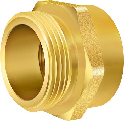 Fire Hydrant Hose Adapter, 1-1/2" NPT Female x 1-1/2" NST (NH) Male Hex ...