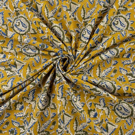 Sustainable Hand Block Floral Printed Bagru Fabric – DMAASA