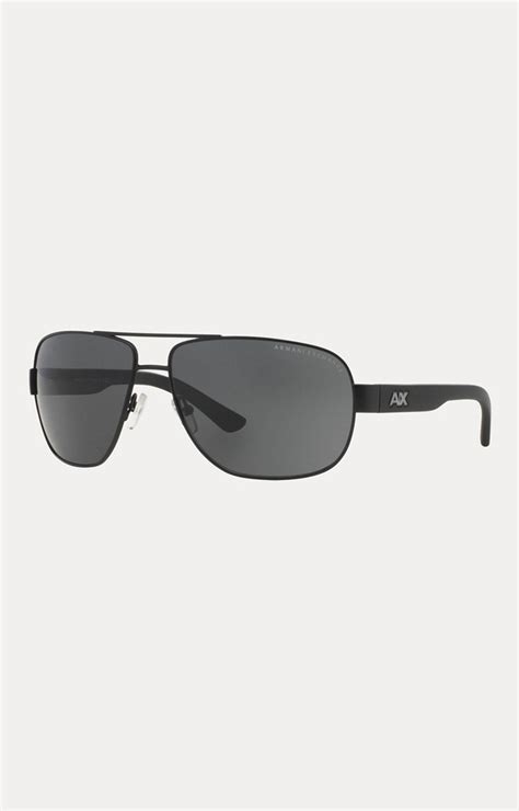 Armani Exchange Black Rectangle Sunglasses
