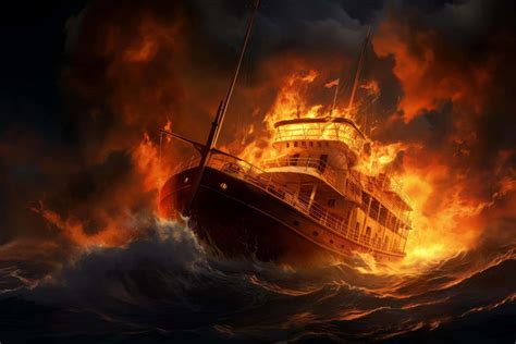 Burning Ships Wallpaper 9398