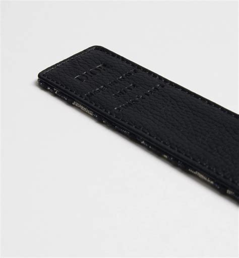 Cintura reversibile Jacquard Dior Oblique beige e nero e pelle di ...