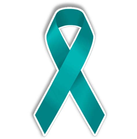Ovarian Cancer Awareness Teal Ribbon Vinyl Sticker for Car - Etsy Australia