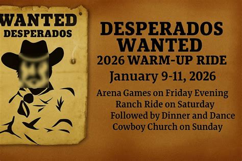 2026 Desperado Warmup Ride and Arena Games, Brenham, TX, Chappell Hill ...