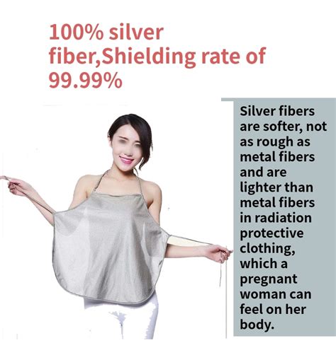 Pregnancy Radiation Protection All-silver Fiber Emf Protective Apron ...
