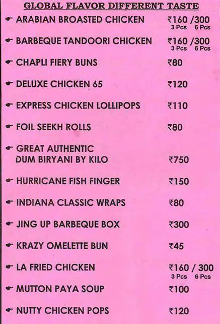 Menu at Barbeque Box, Mumbai, Shop 6
