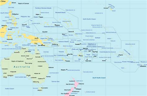 Oceania Outline Map