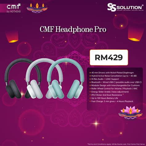 CMF Headphone Pro | 40 mm Drivers with Nickel-Plated Diaphragm | Hi-Res ...