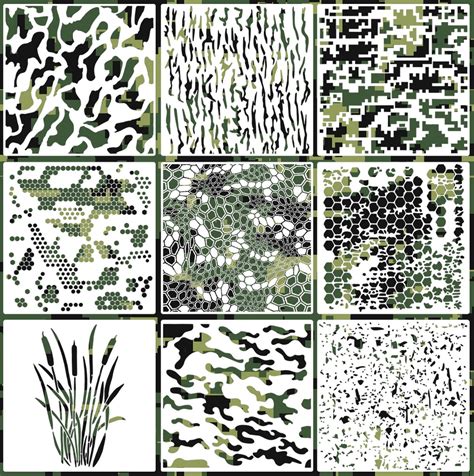 Buy Camo Stencil for Spray Paint 12inch Camoue Stencils Reusable ...
