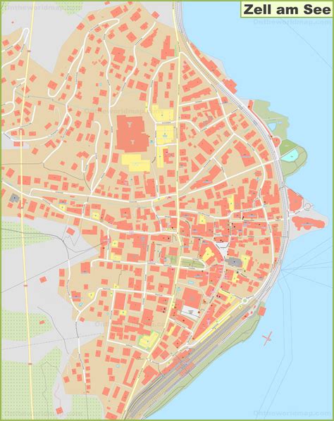 Detailed map of Zell am See - Ontheworldmap.com