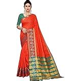 Buy PISARA Women's Silk Cotton Jacquard Kanjivaram Saree (5S_Yana8-HR ...