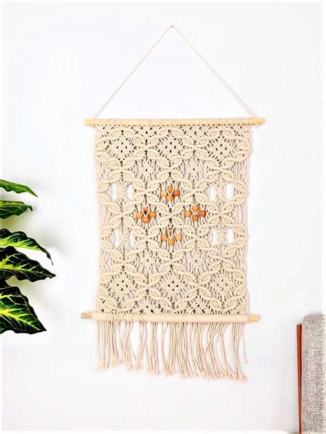 Macrame wall hanging with knots and beads – Writings On The Wall