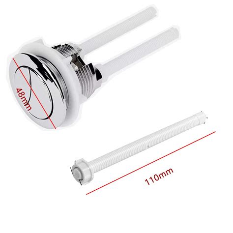 2 Pcs Standard 38 mm Toilet Buttons with Four Rods Dual Push Button ...