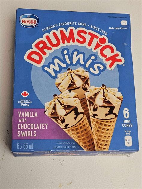***FROZEN*** Nestle Vanilla with Chocolatey Swirls Mini Drumstick Ice ...