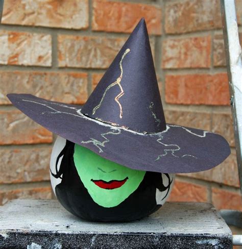 painted pumpkin witch faces