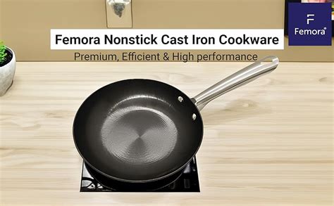 Buy Femora Preseasoned Cast Iron 20 cm Fry Pan, Non Toxic and Coating ...