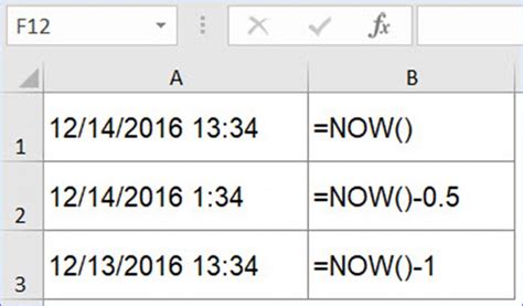 Excel Now Function Tutorial 的图像结果