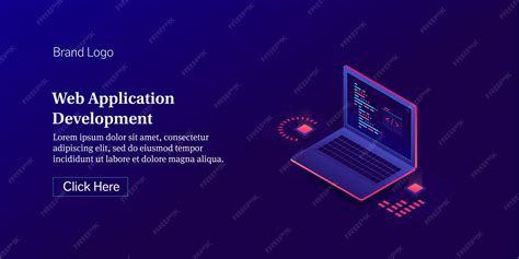 Web application development conceptual banner | Premium Vector