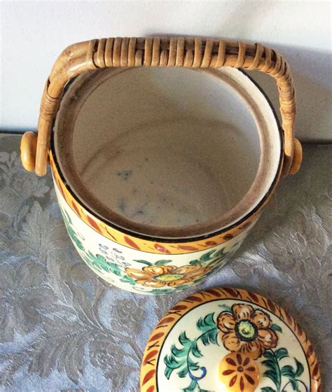 Buy S A L E Ceramic Biscuit Barrel Made in Japan - Bamboo Handle Online ...