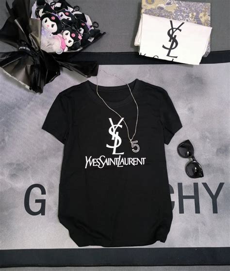 YVES SAINT LAURENT || Rive Gauche Logo Printed Cotton T-Shirt – FASHION ...