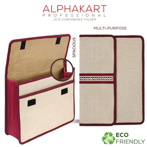 Buy Alpha Kart Professional Jute Bag File Folders for Certificates ...