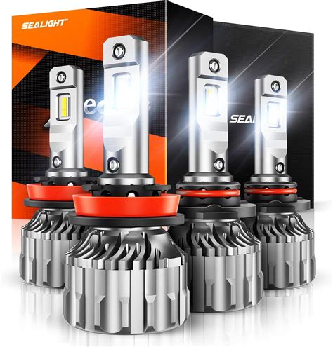 H11 9005 Bulbs SEALIGHT H11/9005 LED Headlight Bulbs - 36,000 Lumens ...
