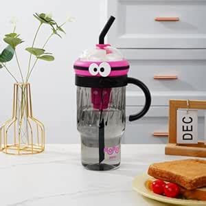 Tumbler with Straw, Leakproof, BPA Free, Plastic Sipper Bottle for Kids ...