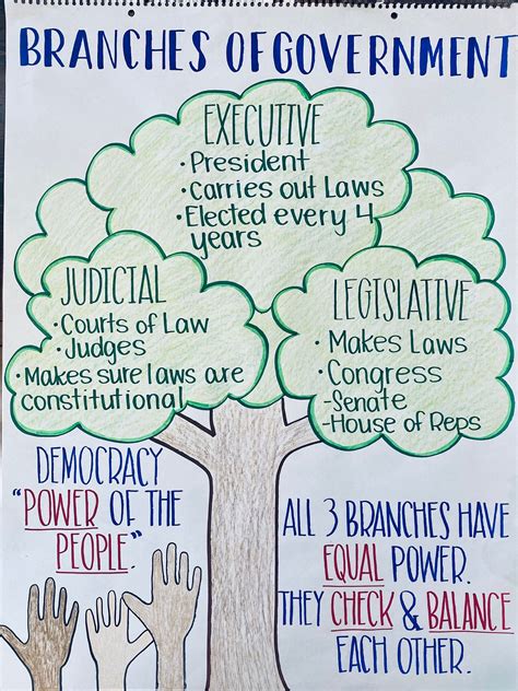 Three Branches Of Government Blank Chart