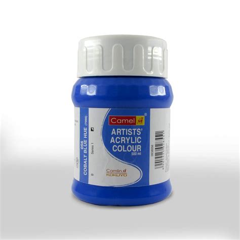 Camlin Kokuyo Artist Acrylic Colour 500 ml, Series 1 Cobalt Blue Hue ...