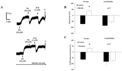 The Acute Effects and Mechanism of Ketamine on Nicotine-Induced ...