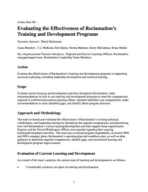 Fillable Online usbr Action Item 40 Fax Email Print - pdfFiller