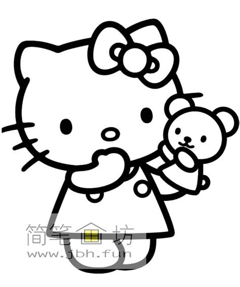 简笔画：手绘铅笔画卡通“Hello Kitty凯蒂猫“-百度经验