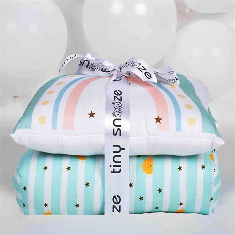 Organic Pillow & Bolsters - Colorful Rainbow | Set of 3 – Tiny Snooze