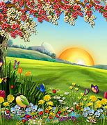 Image result for Cartoon Spring Flowers with Face