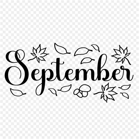 September Calendar Clip Art Black And White