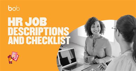 HR job descriptions & checklist: Recruiting the best HR pros