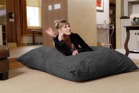 Chill Sack Bean Bag Pillow, Memory Foam Lounger with Microsuede Cover ...