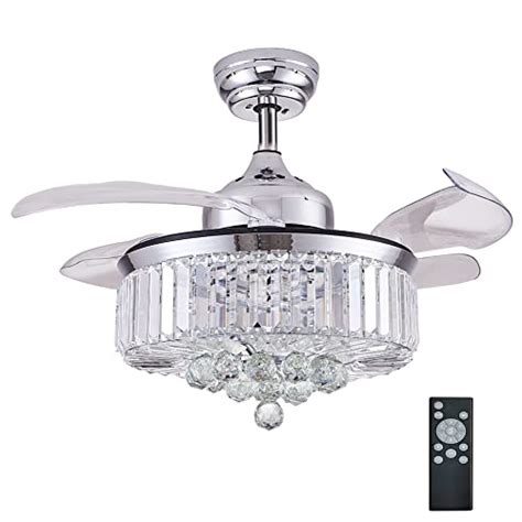 Buy DuMaiWay 36" Ceiling Fan with Lights, Retractable Pendant Fandelier ...