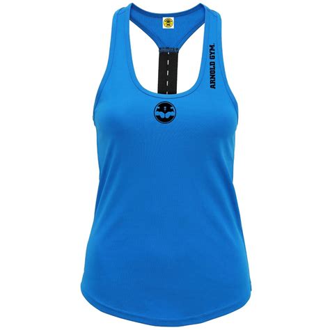 Women's Performance Gym Vest - Blue | Elastic Racerback