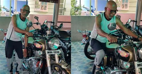 84-year-old super fit grandpa starting a Royal Enfield Bullet 350 is so ...