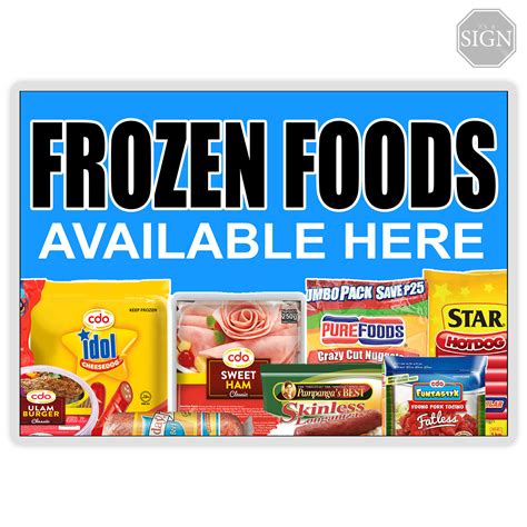 Shop Frozen Foods Signage online | Lazada.com.ph