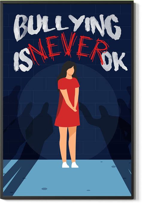 Buy Bullying is Never Decorations OK Poster Aesthetic Girl Woman ...