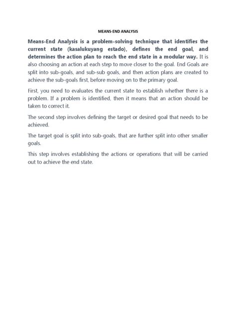 Image result for Means to End Analysis Problem Solving Strategy