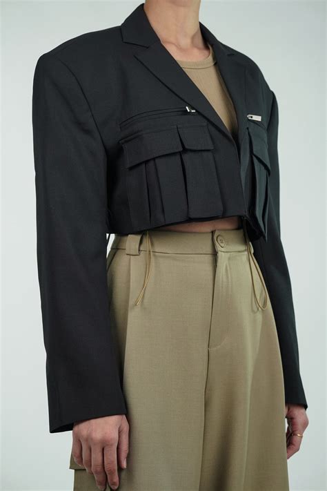 Carbon Street Swagger | Black Cropped Blazer | Get Yours! - Nolabels